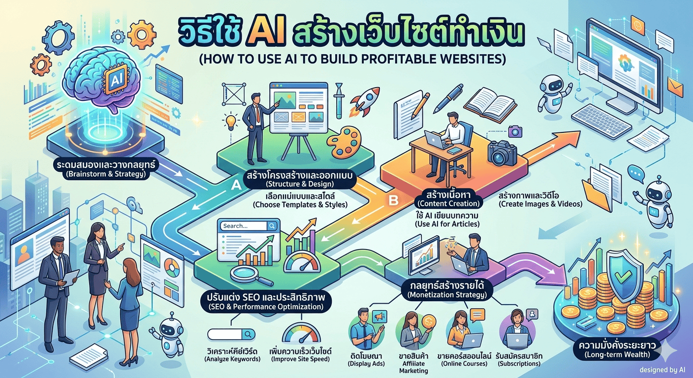 ใช้ AI สร้างเว็บไซต์ทำเงิน