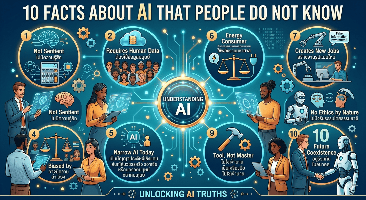 10 ความจริงเกี่ยวกับ AI ที่คนไม่รู้