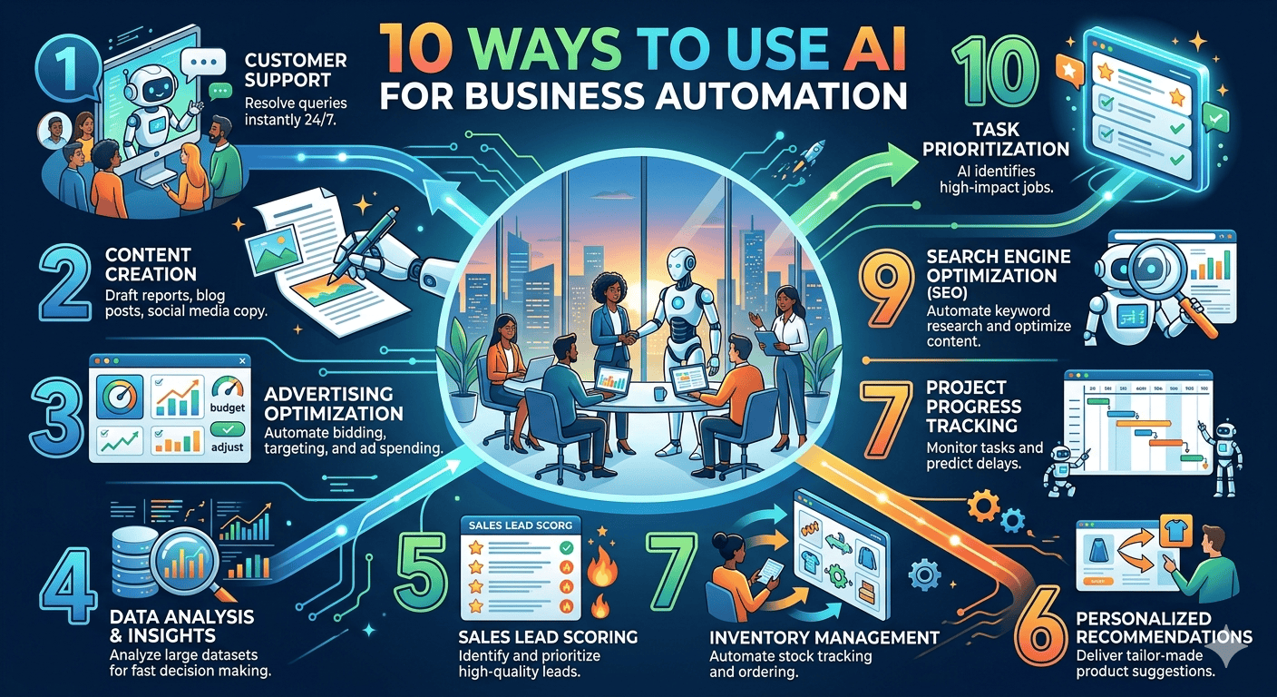 10 วิธีใช้ AI ทำ Automation