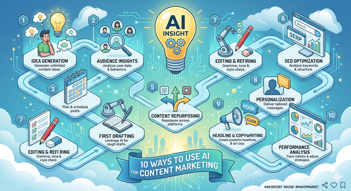 10 วิธีใช้ AI ทำ Content Marketing