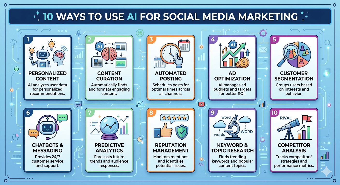 10 วิธีใช้ AI ทำ Social Media