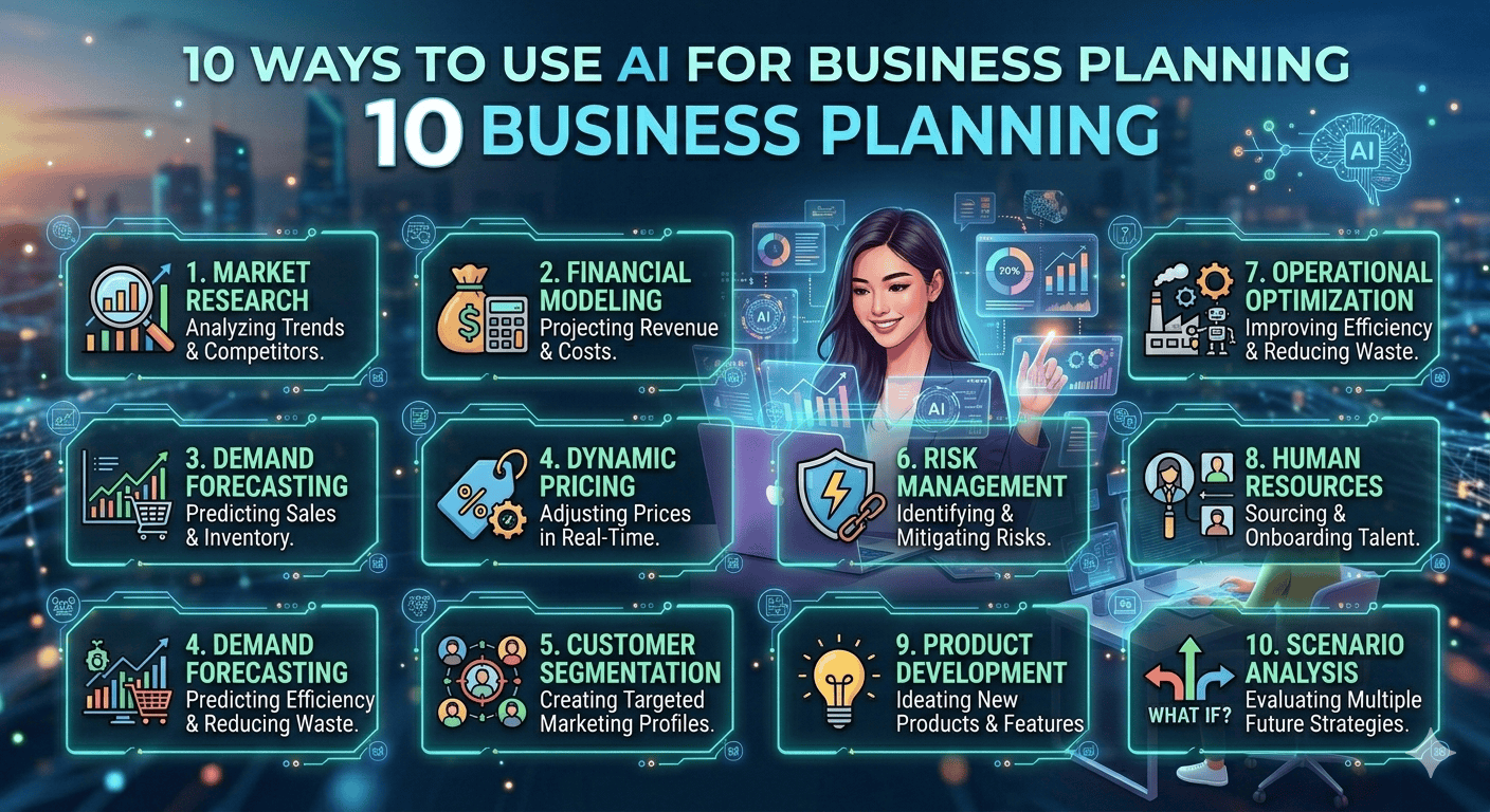 10 วิธีใช้ AI วางแผนธุรกิจ
