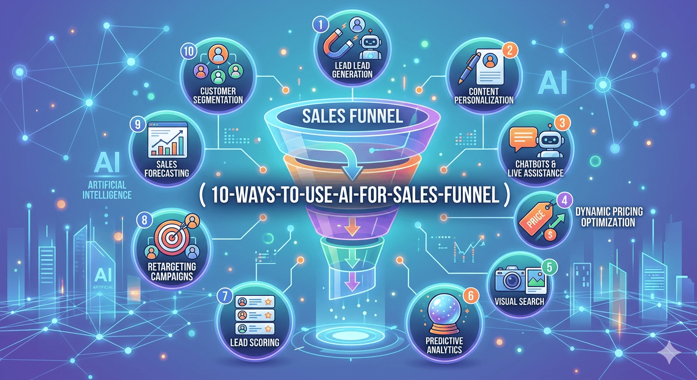 10 วิธีใช้ AI สร้าง Funnel ขายของ