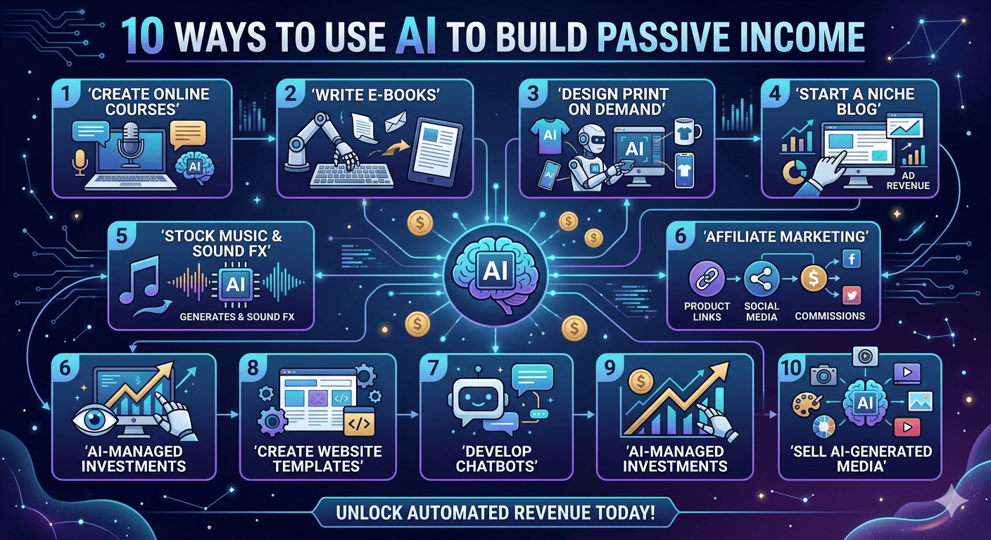 10 วิธีใช้ AI สร้าง Passive Income