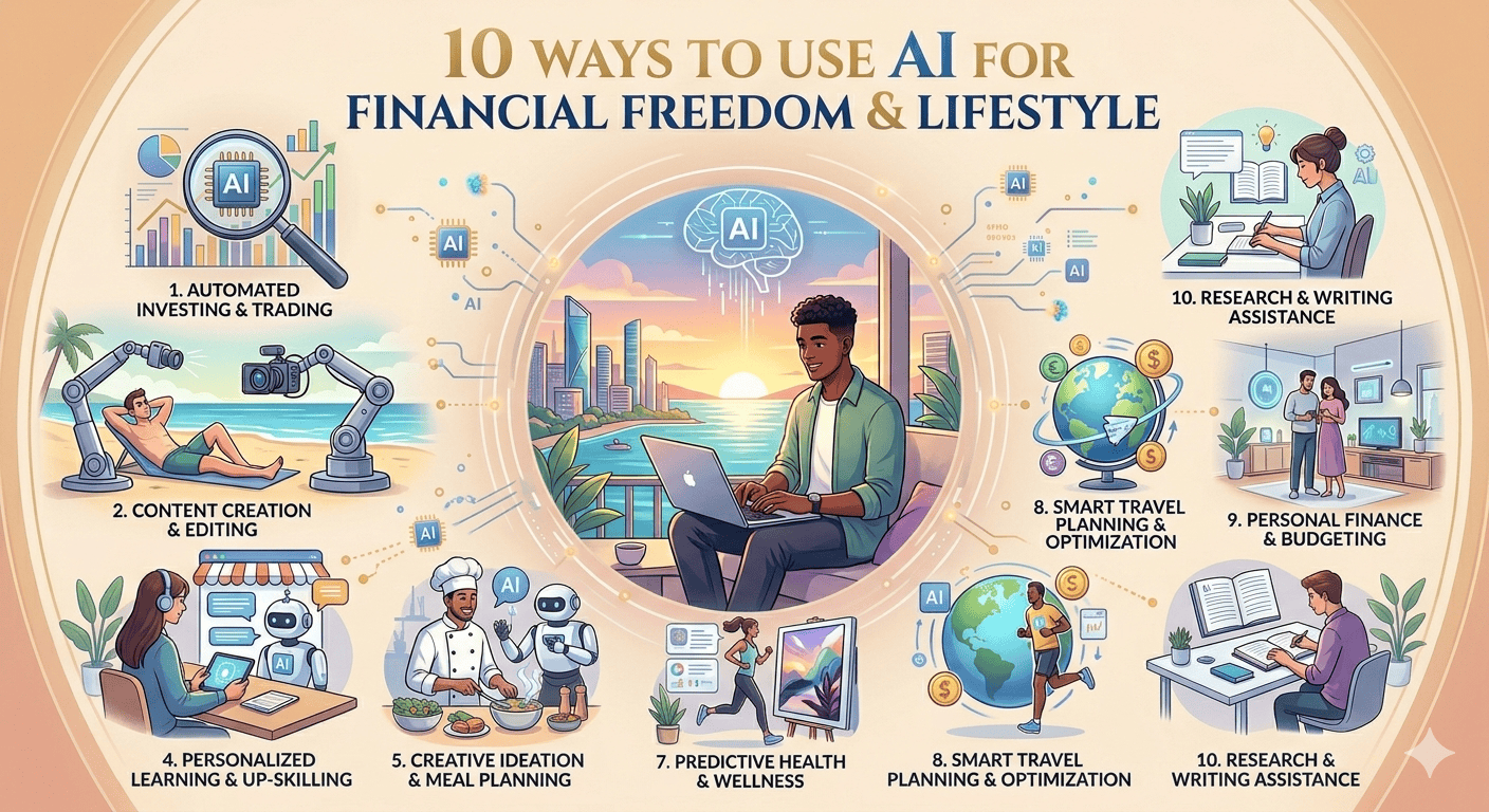 10 วิธีใช้ AI สร้างชีวิตอิสระ