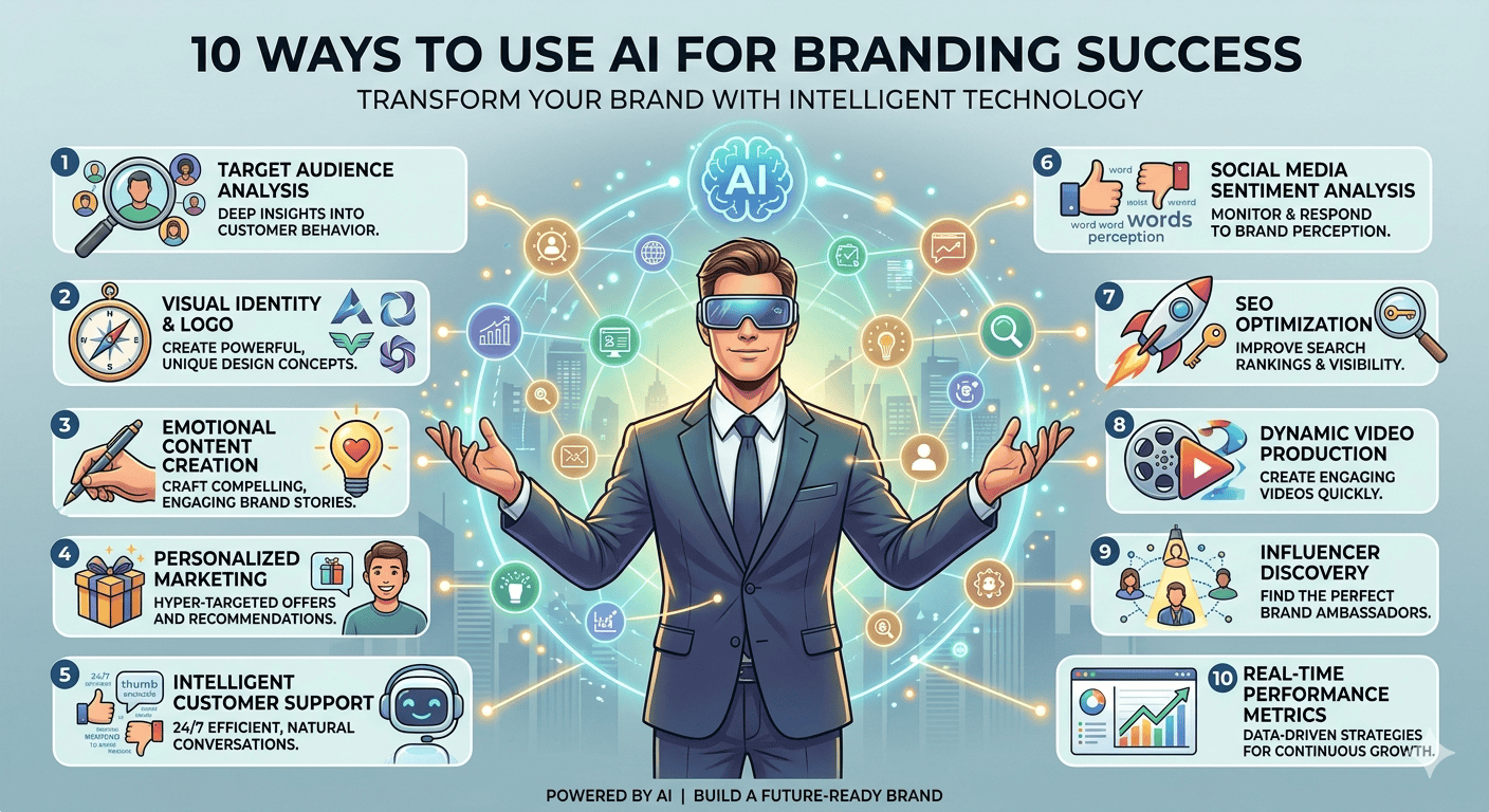10 วิธีใช้ AI สร้างแบรนด์