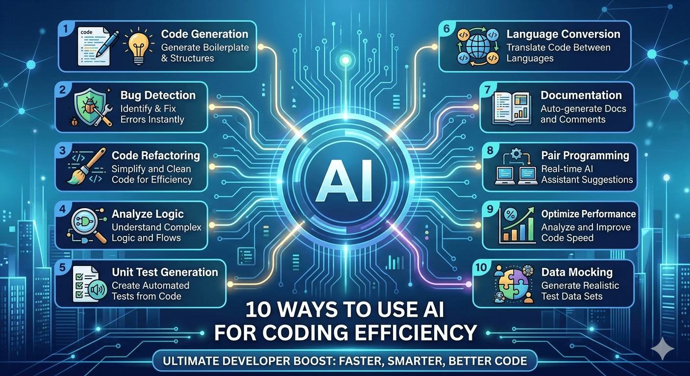 10 วิธีใช้ AI เขียนโค้ด