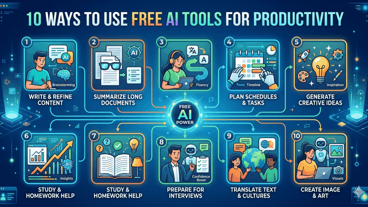 10 วิธีใช้ AI แบบไม่เสียเงิน