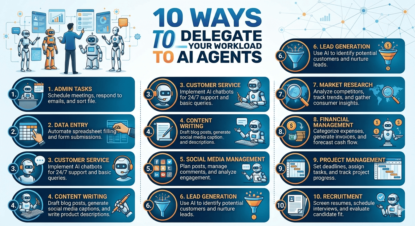 10 วิธีใช้ AI ให้ทำงานแทนคุณ