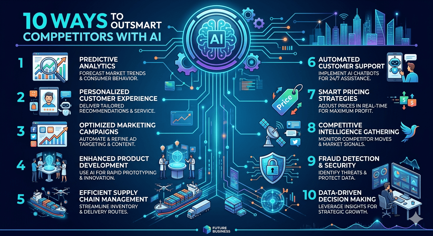 10 วิธีใช้ AI ให้เหนือคู่แข่ง