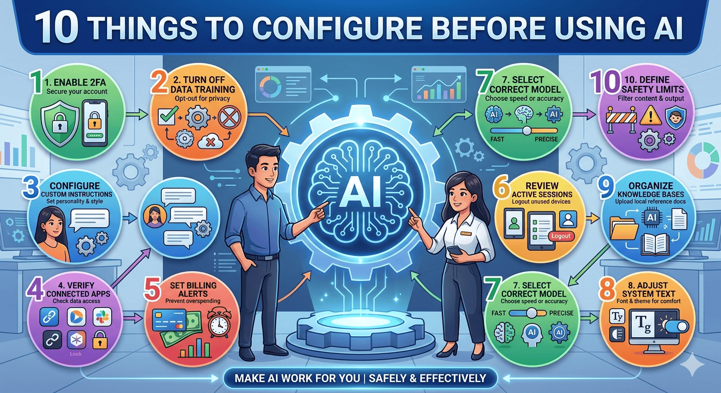 10 สิ่งที่ควรตั้งค่าก่อนใช้ AI