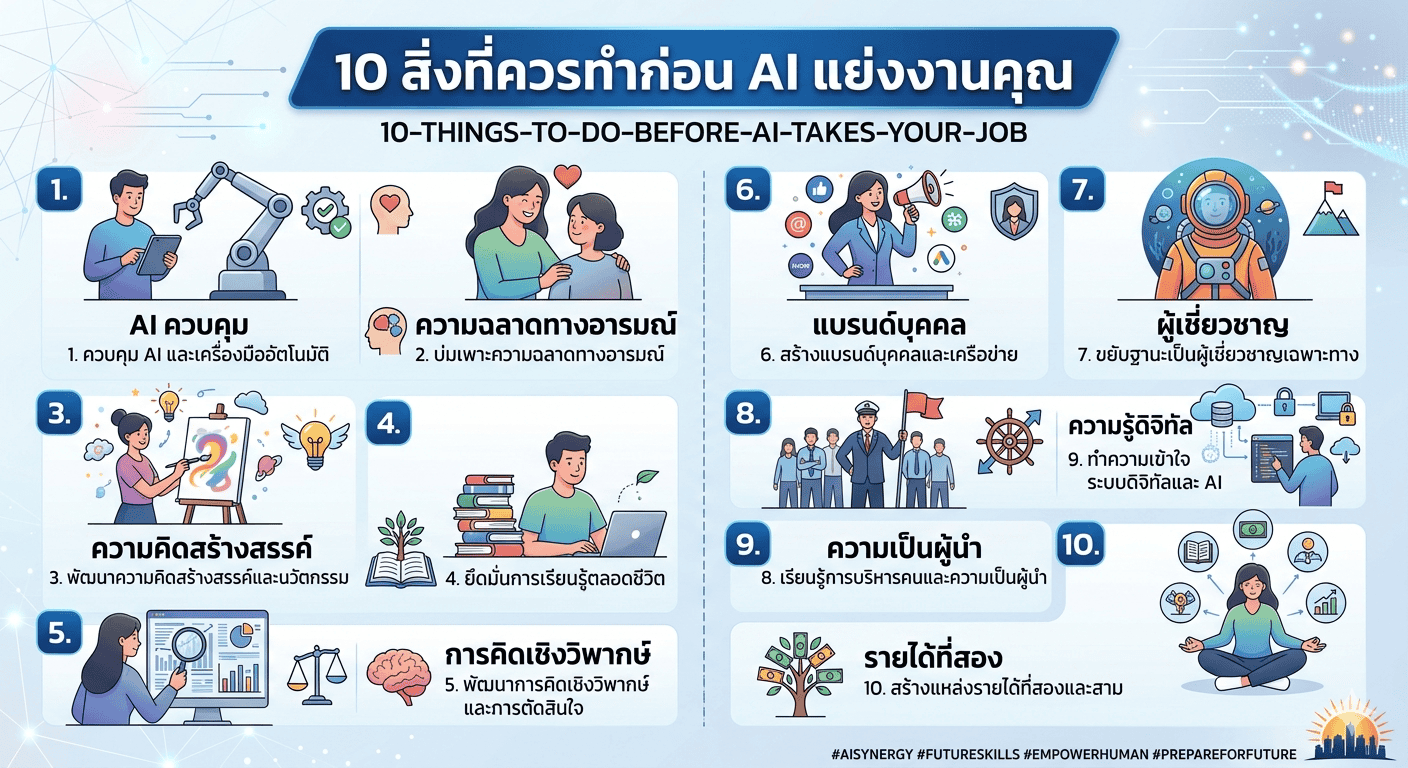 10 สิ่งที่ควรทำก่อน AI แย่งงานคุณ