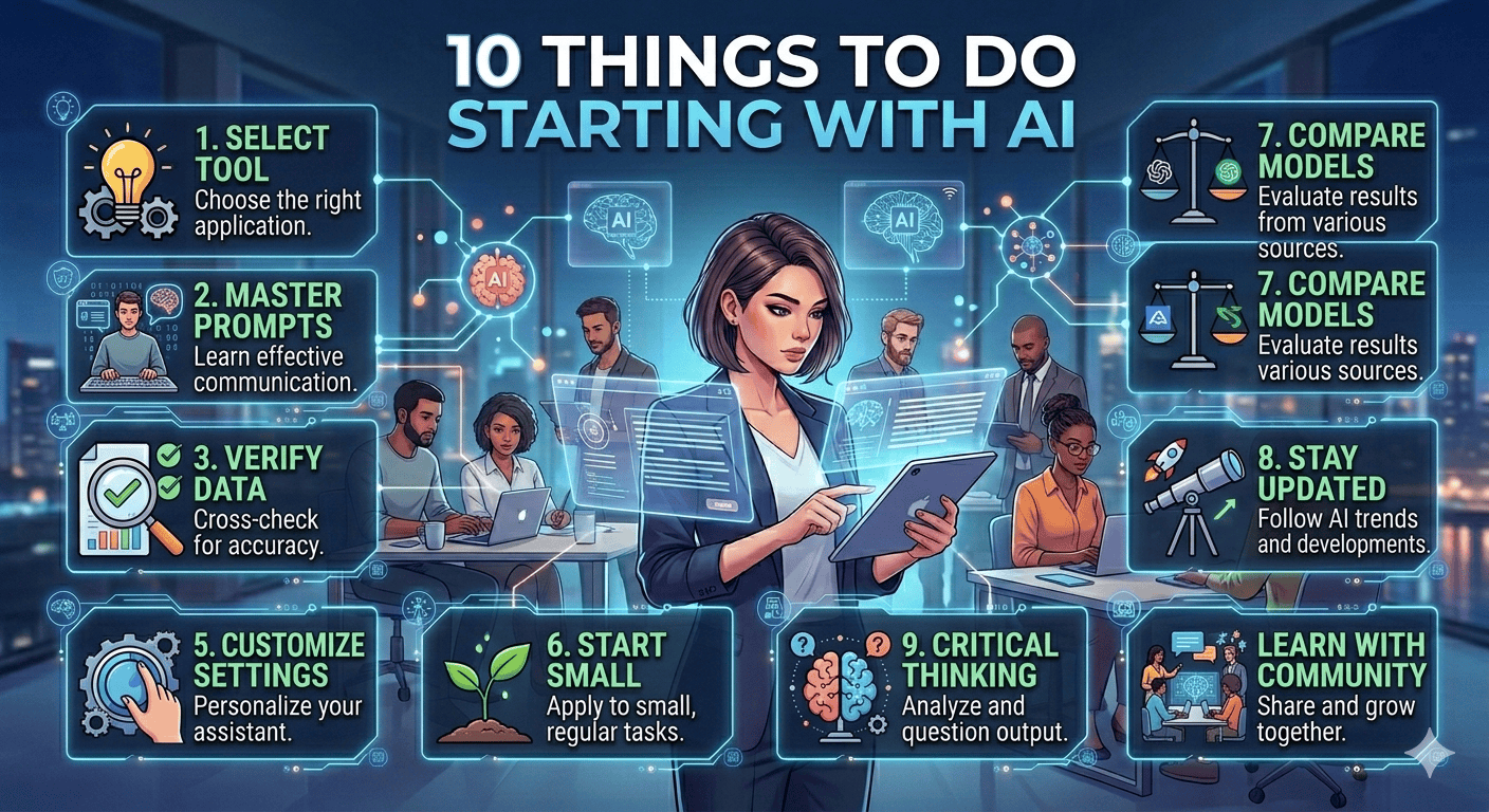 10 สิ่งที่ควรทำถ้าเพิ่งเริ่มใช้ AI