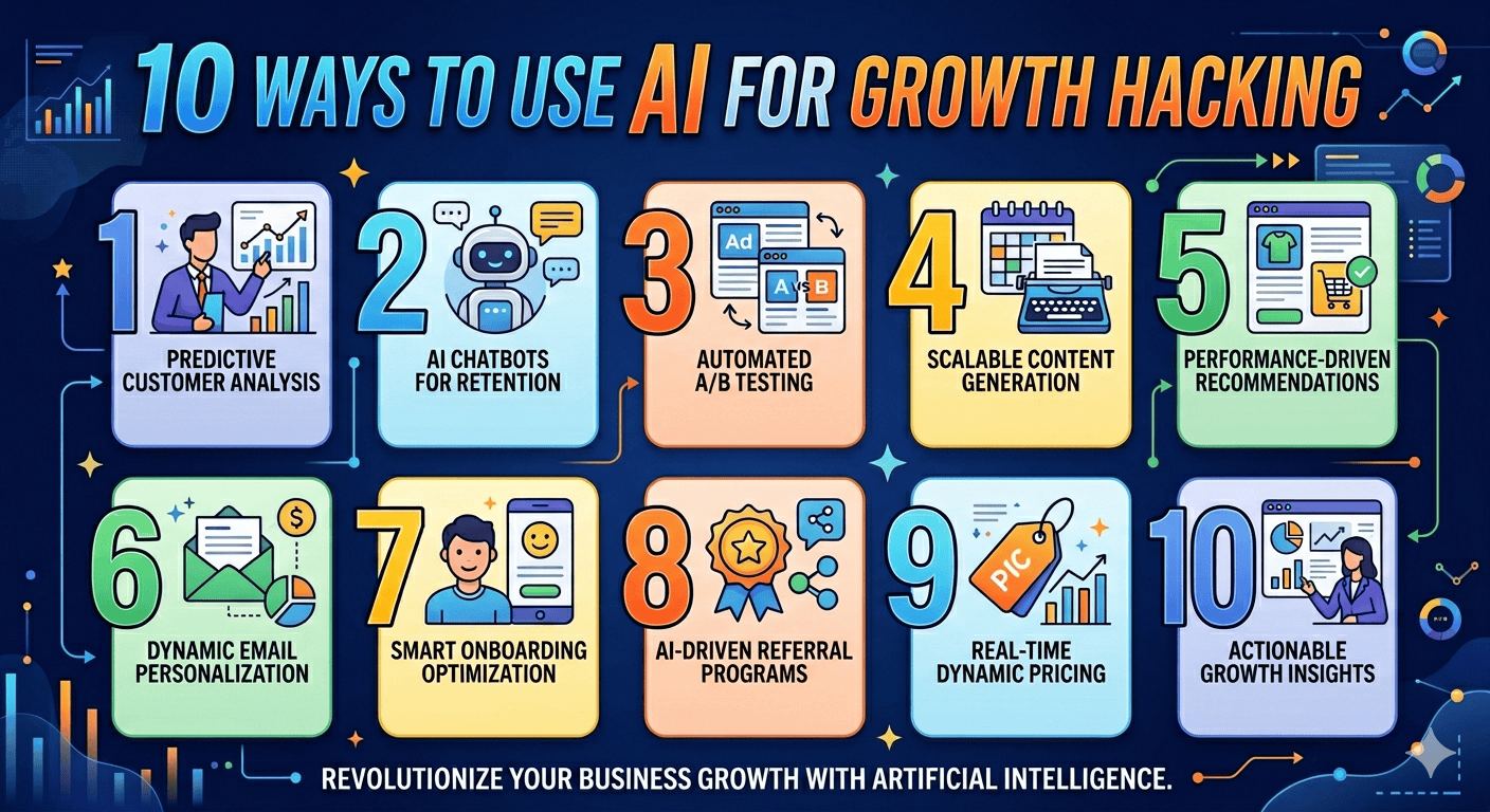 10 วิธีใช้ AI ทำ Growth Hacking